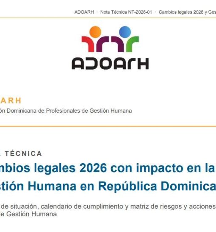 Nota Técnica ADOARH sobre Cambios Legales 2026 y Gestión Humana